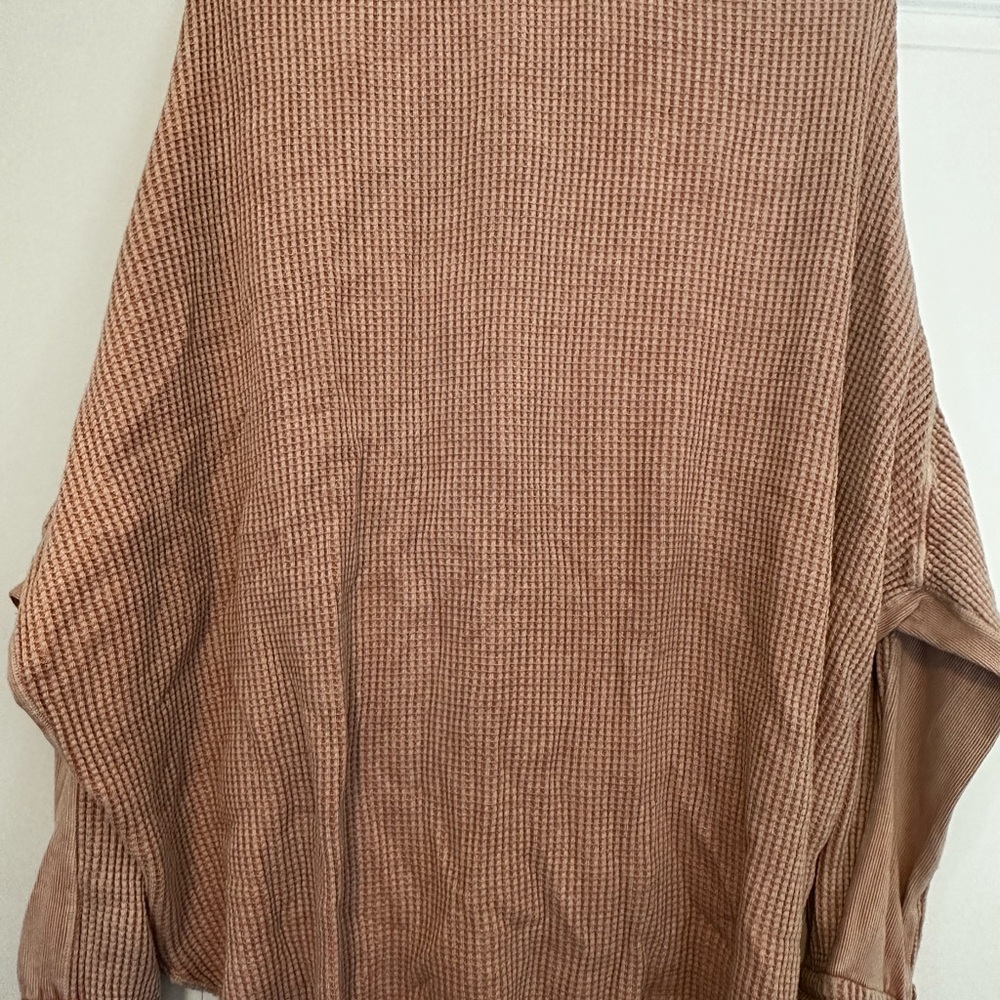 Free People One Scout button up waffle knit shirt - Picture 3 of 5